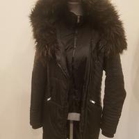 Cappotto imbottito nero da donna