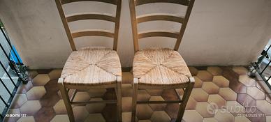 sedie impagliate, coppia.