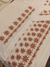 set lenzuola matrimoniali ricami vintage