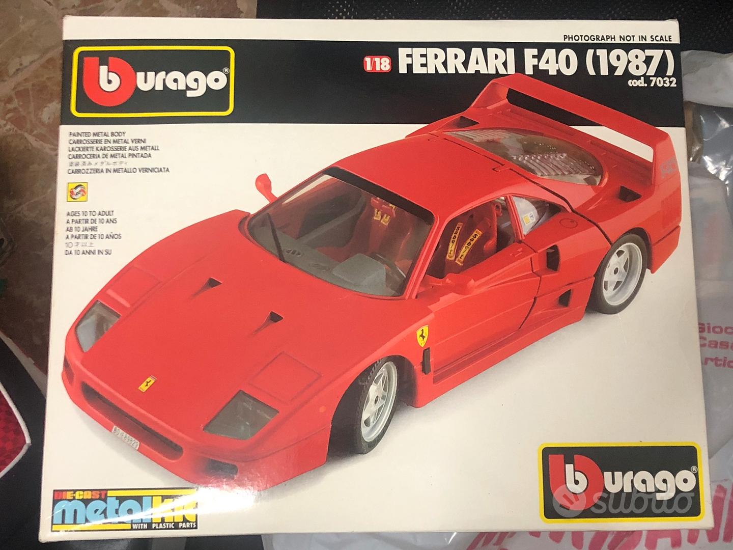 MODELLINO AUTO FERRARI BURAGO F40  Mercatino dell'Usato Roma rebibbia