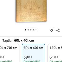 canvans su legno Uomo Vitruviano 60x40 come nuovo 
