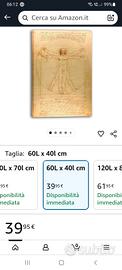 canvans su legno Uomo Vitruviano 60x40 come nuovo 