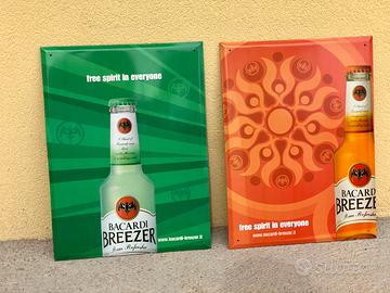 Targhe in latta pubblicità Bacardi Breezer