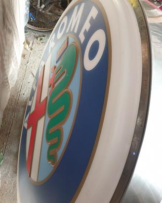 Insegna Alfa Romeo bifacciale