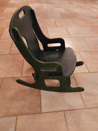 Sedia dondolo componibile fatta a mano