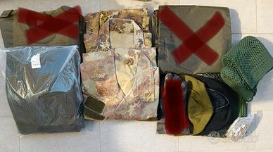 Mimetica, sciarpa, cintura, pile militare Esercito