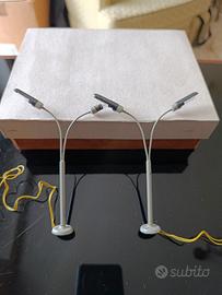 2x Lampioni metallo Brawa 5514 H0-Doppio Braccio