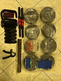 SET PESI MANUBRI E SET CALISTHENICS CARDIO