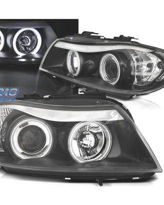 FARI BMW E90 E91 05-08 ANGEL EYES CCFL FONDO NERO