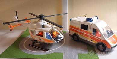 Set Ambulanza e Elicottero soccorso Playmobil