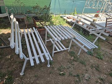 set giardino panchina e tavolo ferro 