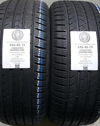2 GOMME 245 45 19 VREDESTEIN A74384