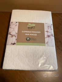 Copri materasso 2 piazze cotone bio