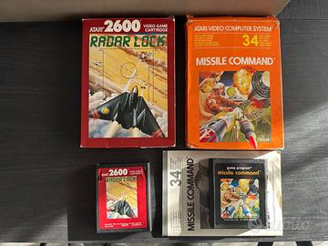 Giochi MISSILE COMMAND e RADAR LOCK x ATARI 2600