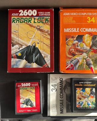 Giochi MISSILE COMMAND e RADAR LOCK x ATARI 2600