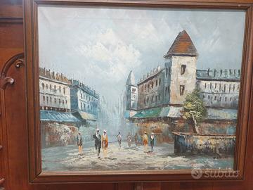 Quadro Dipinto a Mano Olio su Tela con Cornice 