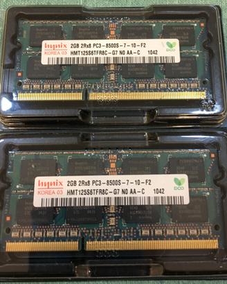 Hynix RAM 4GB 2X 2GB DDR3 1066Mhz PC3-8500S 204pin