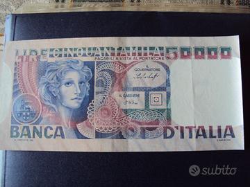 banconota lire 50000 volto donna r3