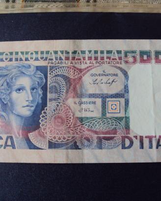 banconota lire 50000 volto donna r3