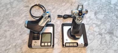 Joistick e manetta Logitech per simulatore di volo