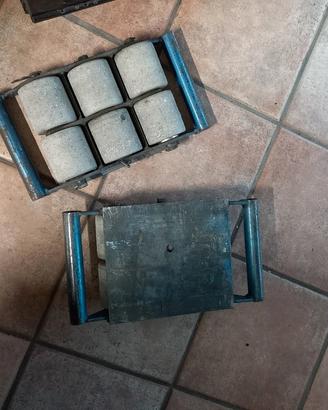 2 carrelli per il trasporto  di macchinari pesanti