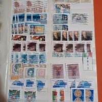 libro pieno di francobolli usati Italia 