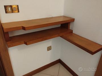 Consolle a muro di rovere 