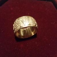 anello preghiera a fascia placcato oro