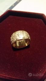 anello preghiera a fascia placcato oro