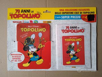 70 anni Topolino copertina in metallo. Walt Disney
