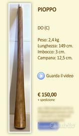 Didgeridoo Artigianale in Pioppo