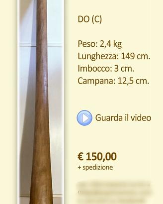 Didgeridoo Artigianale in Pioppo