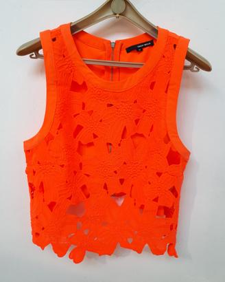 Canotta con fiori e trasparenze - donna