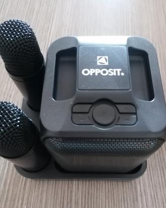 karaoke con 2 microfoni wireless nuovo con scatola