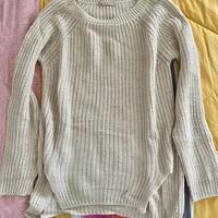 Maglione lungo panna