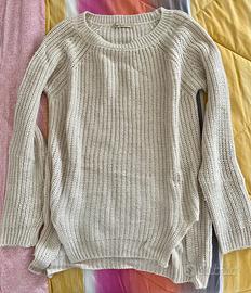Maglione lungo panna