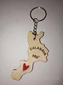 Portachievi in legno "Calabria 'nto Cora"