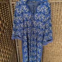 Vestito vintage Avagolf blu e oro