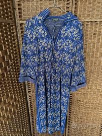 Vestito vintage Avagolf blu e oro