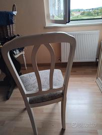 Set di sedie in stile classico vintage imbottite