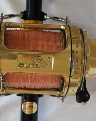 canna da traina normic e mulinello duel 80 lb