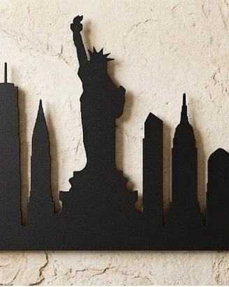 Skyline NewYork Alluminio - Design Parete Tavolo