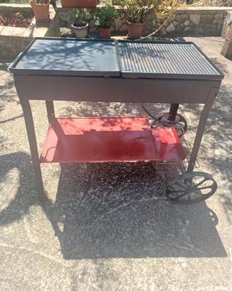 Barbecue a gas 2 fuochi a gas e griglia ghisa