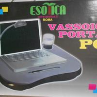 Vassoio Base PORTA PC porta bicchiere e lampada