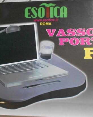 Vassoio Base PORTA PC porta bicchiere e lampada