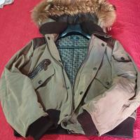 Giubotto con inserti in pelle