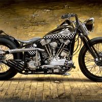 Harley Davidson Knucklehead Moto Stampa Poster