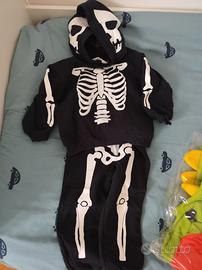 Costume carnevale scheletro taglia 92