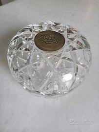 Portagioie di cristallo e argento 