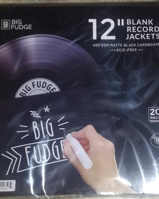 Buste Vinili Professionali Nero - 20 Cover